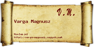 Varga Magnusz névjegykártya