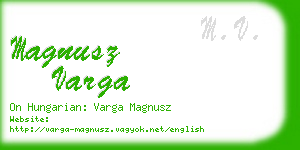 magnusz varga business card